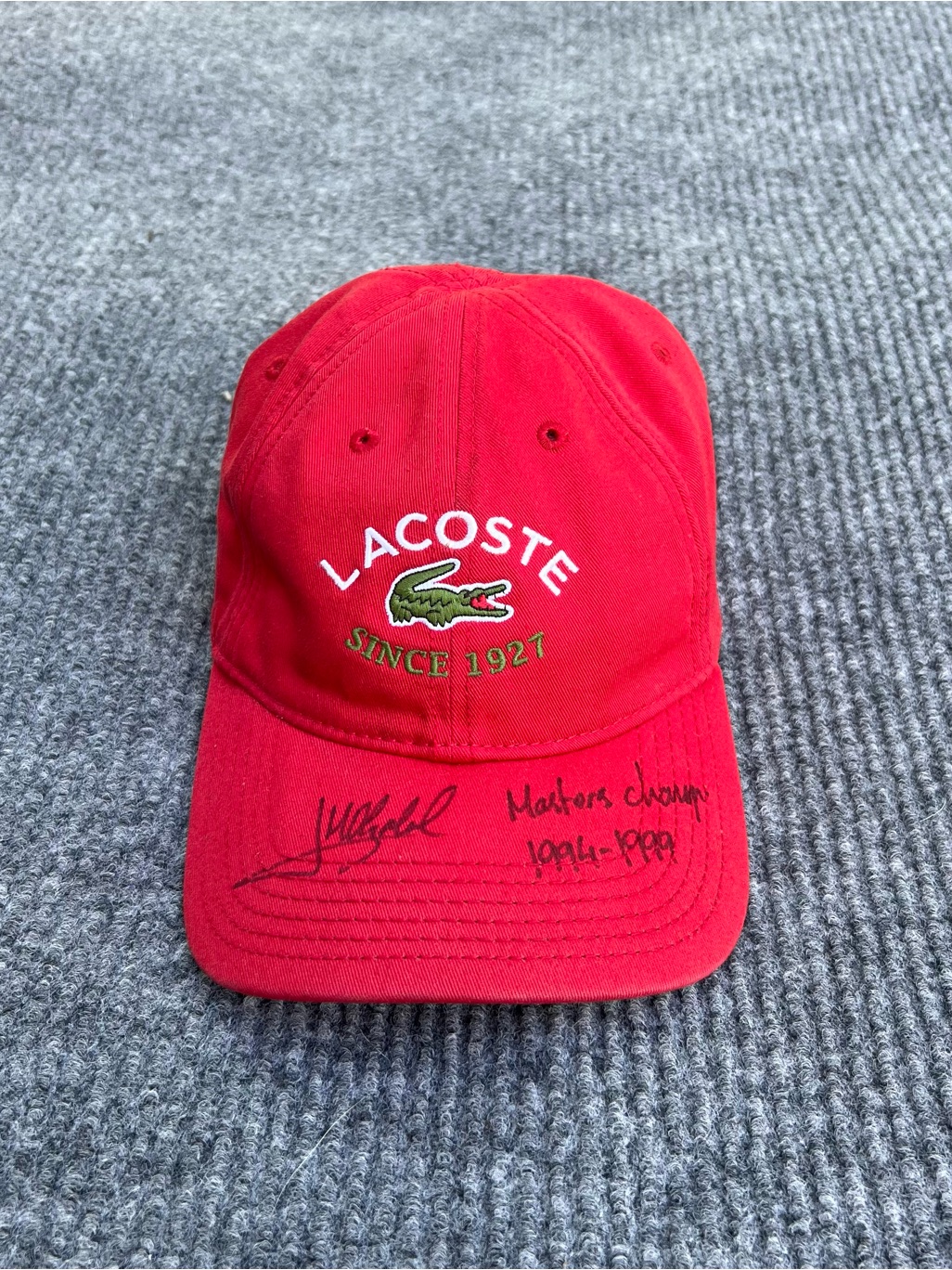 Lacoste Hat Signed By Masters Winner Jose Maria Olazabal